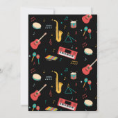 Bruh Boy's Birthday Party Teenager Music Band 招待状 (裏面)