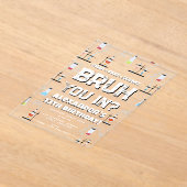 Bruh Boy's Birthday Party Teenager Science Theme アクリル招待状 (レイダウン)