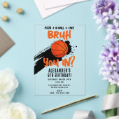 Bruh Boy's Birthday Teen Sports Basketball Game アクリル招待状 (インサイチュ (ウェディング))