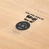 Bruh Boys Teenager Birthday Teen Boy Weights アクリル招待状 (レイダウン)