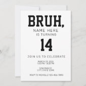 Bruh Bro Birthday Invitation 招待状 (正面)