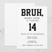 Bruh Bro Birthday Invitation 招待状 (正面/裏面)