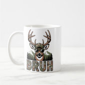 Bruh Camo Deer Hunting Camouflage Elk Buck Funny Y コーヒーマグカップ (左)