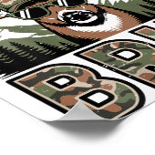 Bruh Camo Deer Hunting Camouflage Elk Buck Funny Y ポスター (角)