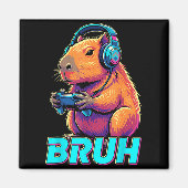 Bruh Capybara Funny Video Games Capybaras  マグネット (正面)