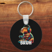 Bruh Capybaras Funny Video Games Capybara キーホルダー (正面)