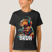 Bruh Capybaras Funny Video Games Capybara Tシャツ (正面)