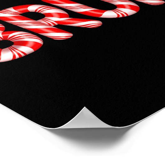 Bruh Christmas Candy Cane Santa Hat Holiday Boy Gi ポスター (角)