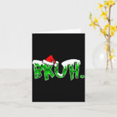 Bruh Christmas Kids Teens Boys Funny Christmas Hum カード (黄色い花)