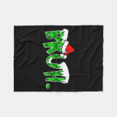 Bruh Christmas Kids Teens Boys Funny Christmas Hum フリースブランケット (正面(横))