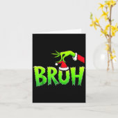 Bruh Christmas Shirt Kids Xmas Teens Boys Funny Ch カード (黄色い花)