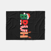 Bruh Christmas Shirt Teens Boys Xmas Kids Funny Ch フリースブランケット (正面(横))