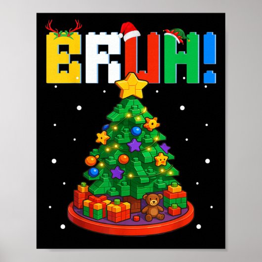 Bruh Christmas Tree Master Builder Building Blocks ポスター (正面)