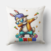 Bruh Dab Bunny Easter Funny クッション (裏面)