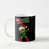 Bruh Dabbing Elf Funny Kids Years Pajamas Christma コーヒーマグカップ (左)