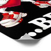 Bruh Dabbing Heart Funny Kids Boys Mens Valentine  ポスター (角)