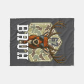 Bruh Deer 67 Funny Deer Hunting Camo Hat Youth Tee フリースブランケット (正面(横))