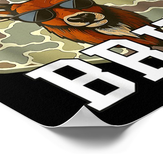 Bruh Deer 67 Funny Deer Hunting Camo Hat Youth Tee ポスター (角)