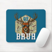 Bruh Deer 67 Funny Deer Hunting Camo Hat Youth Tee マウスパッド (マウス)