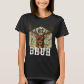 Bruh Deer 67 Funny Deer Hunting Camo Hat Youth Tee Tシャツ (正面)