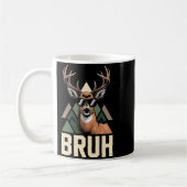 Bruh Deer Funny Deer Hunting Camo Hat Youth Kids S コーヒーマグカップ (左)
