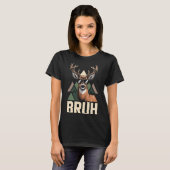 Bruh Deer Funny Deer Hunting Camo Hat Youth Kids S Tシャツ (正面フル)