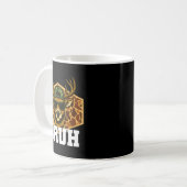 Bruh Deer Funny Deer Hunting Camo Hat Youth Teens コーヒーマグカップ (正面左)