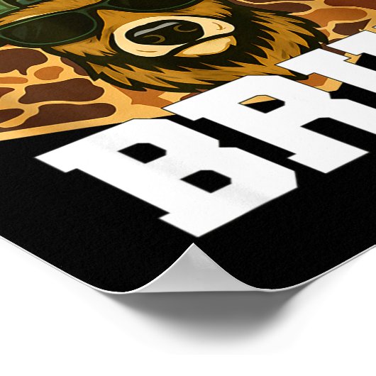 Bruh Deer Funny Deer Hunting Camo Hat Youth Teens  ポスター (角)