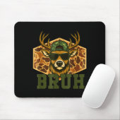 Bruh Deer Funny Deer Hunting Camo Hat Youth Teens  マウスパッド (マウス)