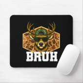 Bruh Deer Funny Deer Hunting Camo Hat Youth Teens  マウスパッド (マウス)