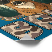 Bruh Deer Hunter Funny Deer Hunting Camo Men Teens ポスター (角)