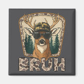Bruh Deer Hunter Funny Deer Hunting Camo Men Teens マグネット (正面)