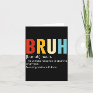 Bruh Definition Bruh名詞、皮肉おもしろい引用文 カード