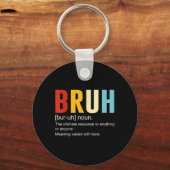 Bruh Definition Bruh名詞、皮肉おもしろい引用文 キーホルダー (正面)