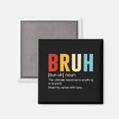 Bruh Definition Bruh名詞、皮肉おもしろい引用文 マグネット (正面/裏面)