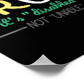 Bruh Disabled Not Unable障害プライド月Ha ポスター (角)