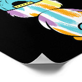 Bruh Easter Day Funny Colorful Rabbit Bunny Easter ポスター (角)