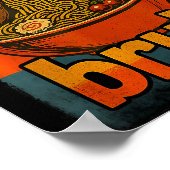 Bruh Ferret Eating Japanese Ramen Noodles Gift Men ポスター (角)