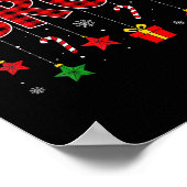 Bruh Funny Christmas Red Plaid Teens Boys Kids Xma ポスター (角)