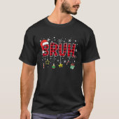 Bruh Funny Christmas Red Plaid Teens Boys Kids Xma Tシャツ (正面)