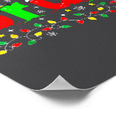 Bruh Funny Christmas Santa Hat Teens Boys Kids Xma ポスター (角)