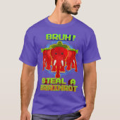 Bruh Funny Strawberry Elephant Brainrot for Boys K Tシャツ (正面)