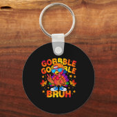Bruh Funny Thanksgiving Turkey Gobble Outfit Boys  キーホルダー (正面)