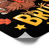 Bruh Funny Thanksgiving Turkey Gobble Shirt Boys G ポスター (角)