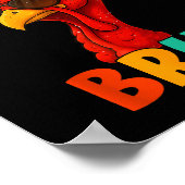 Bruh Funny Thanksgiving Turkey Gobble Shirt Boys G ポスター (角)