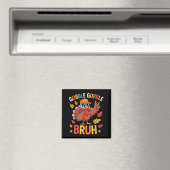 Bruh Funny Thanksgiving Turkey Gobble Shirt Boys G マグネット (インサイチュ (食洗機))