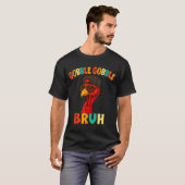 Bruh Funny Thanksgiving Turkey Gobble Shirt Boys G Tシャツ (正面フル)