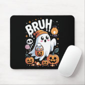 Bruh Ghost Halloween Cute Ghost Trick Or Treat Kid マウスパッド (マウス)