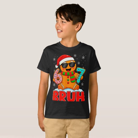 Bruh Gingerbread Six Seven 67 Ice Cream Drip Chris Tシャツ (正面フル)