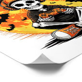 Bruh Halloween Boys Kids Gamer Mens Skeleton Video ポスター (角)